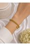 Gold Textured Cuff Bracelet – Sparkling Adjustable Stylish Women's Bracelet