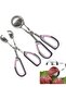 Meatball spoon set (2 pieces), non-stick and non-slip, suitable for ice cream, pink.