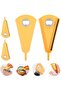 Two-piece rotating bottle opener, non-slip, suitable for arthritis patients, yellow.