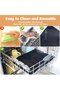 Outdoor BBQ mat set (5 pieces), non-stick and oil-resistant, includes brush, black. - 2