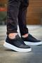 Zrk-X005 High Quality Black and White Lace-Up Thick Sole Men's Sneaker - 3