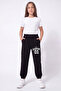 Girl's Double Pocket Printed Jogger Sweatpants - 5