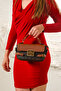 359 Brown Printed Women's Handbag with Shoulder Strap - 4