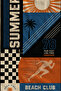 Retro Summer Surf Beach Club Patterned 70X150 Beach Towel - Digital Printed Fade-Resistant Bath Towel - 3