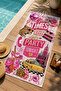 Pop Art Good Times Party Written Pink Collage Patterned 70X150 Beach Towel - Cotton Bath Towel - 4