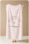 Fairy Girl in a Fairytale Pink Dress with Heart Pattern 70X150 Beach Towel - Digital Printed Bath Towel - 5