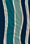 Modern Navy Blue Turquoise Wavy Striped Patterned 70X150 Beach Towel - Digital Printed Bath Towel - 3