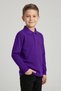 Children's Purple 2-Piece Polo Collar Short Sleeve and Long Sleeve School T-Shirt Set - 3