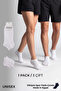 جوارب SOCKSMAX القطنية للجنسين ذات الثلاث طبقات باللون الأبيض