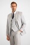 Gray Slim Pointed Collar Plain Cloth Without Pockets 4 Drop Vest Suit - 4