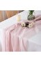 Two chiffon table runners, bohemian-style wedding table decorations, 75x300 cm - gold. - 3