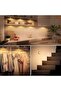 Mini Touch Light, 6 Pack Wireless Under Cabinet Lights Round Tap Push Button Light Battery Op - 6