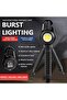 Rechargeable Flashlight With Folding Stand and Carabiner Have 7 Light Modes, Screwdriver Set, Bottle - 2