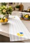 R'Eyla Positano Decorative Runner 50X150 cm – Mediterranean Lemon Patterned Micro Honeycomb Special Design Table Runner - 5