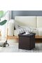 Ottoman Storage Stool,Foldable Storage Ottoman Box,Padded Seat for Dorm Living Room,Versatile - 5