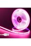 شريط إضاءة LED بتقنية COB بجهد 5 فولت USB، بطول 6.56 قدم/2 متر، لون وردي، 320 مصباح LED لكل متر، عرض 8 مم، غير مقاوم للماء IP20، كابل USB بطول 1 متر، مرن