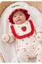 Strawberry Girl Embroidered Newborn Baby Girl 5-Piece Hospital Discharge Bodysuit Set Baby Outfit - 2