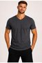 Men's Dark Smoked Cotton V-Neck Short Sleeve T-Shirt-D804