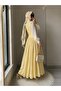 Women's Hijab Double Vest & Skirt Flared Set - 4