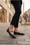 33-083 Satin Buckle Detailed Stylish Home Business Office Comfortable Daily Shoes Women's Ballerinas - 3