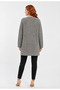Women's Gray Long Knitwear Cardigan - 2