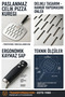 Perforated Pizza Shovel 18/10 Steel 25X24 cm Short Handle Home Type Stone Oven Pizza Shovel 723461 - 4