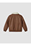 Esvab • Modern & Distinctive Fur Collar Boys' Leather Look Coat - 3