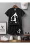 Summer Children's T-Shirt Shorts Unisex (White Basketball Player Printed)