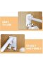 2Pcs Shower Rod Holder Tension Rod Bracket, No Drill Adhesive Double Hook for Bathroom, Easy Install - 6