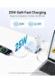 وصلة تمديد كهربائية بقوة 20 واط مع منافذ USB، مقبس تمديد ثنائي المنافذ مع منفذين USB-C ومنفذين USB-A، طول 1.6 متر - 2