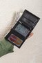 Men's Genuine Leather Vertical Wallet with Coin Compartment, Flap Closure, Zipper Pocket and Card Holder - 2