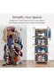 35L Storage Bag, 6-Pack Foldable Storage Box Set, Clothes Organizer for Bedding,Clothing, Bla - 7