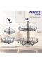 Artisan 2-Tier Fruit Basket with Bird Nest Design, Charming Bird Handle Multi-Functional Vegetable O - 6