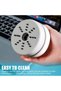 Mini Desktop Vacuum Cleaner - USB Rechargeable, Wireless Design - Powerful Suction for Desktops, Offices, Cars, Cushions, and Keyboards - White - 2