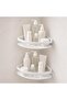 No Drill Aluminum Bathroom Corner Shelf, Wall Mounted Shower Caddy Organizer with Drainage Design, R