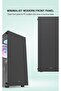 DK100 M-ATX/ATX Gaming PC Case, 120mm Fans,Tempered Glass,7 Expansion Slots, 2 SSD, Black - 2