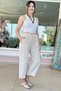 Women's Cream Cotton Linen Pocketed Washable Bohemian Loose Wide Leg Pants High Waist Muslin Pinterest - 6
