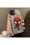 حافظة هاتف متوافقة مع هاتف iPhone 12 مصنوعة من السيليكون بنمط الرجل العنكبوت وحافة خلفية صلبة - 3