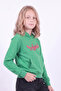 Girl's Printed Kangaroo Pocket Long Sleeve Hooded Sweatshirt - 4