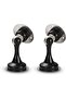 Magnetic doorstops 2pc black chrome heavy-duty interior.