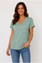 V-Neck Pocketed Oversize Tshirt