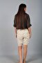 Women's Lycra Italian Cotton Shorts with Elastic Waist and Pockets - 4