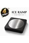 Ehlikeyf, Ice Ramp Cup Cooler Coaster – with Thermogel, Stainless Steel Surface, Freezes to Cool – Black/ 4 Pieces