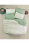 Cotton Box Petite Double Elastic Sheet Duvet Cover Set Lola Green