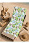 White Green Tropical Bird and Leaf Patterned 70X150 Beach Towel - Digital Printed Fade-Resistant Bath Towel - 5