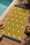 Mustard Yellow White Goose Patterned 70X150 Beach Towel - Digital Printed Fade-Resistant Bath Towel - 3