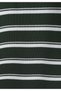 Slim Fit Round Neck Striped Women's Green Long Sleeve T-Shirt - 6
