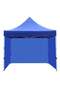 3x3m Pop Up Gazebo Tent Outdoor Canopy, Portable Folding Party Tent with Blue Roof and Side Walls, Heavy Duty Shelter for Garden, Events, Camping, Markets, Weddings, Exhibitions, Family Gatherings and