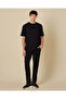 Men Black Peached Terry Relaxed Fit Lounge Bottom - 2