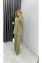 Women's Hijab Khaki Tunic Pants Double Suit